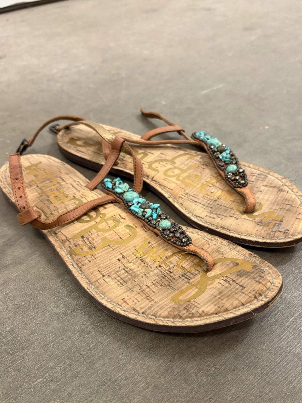Sam Edelman Gaines beaded leather sandals
